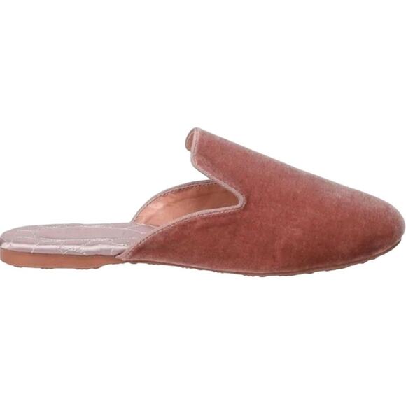 LC LAUREN CONRAD Adobe Rose Velvet Slide On Loafers, Size L 9 / 10 New with Tag - Picture 2 of 8